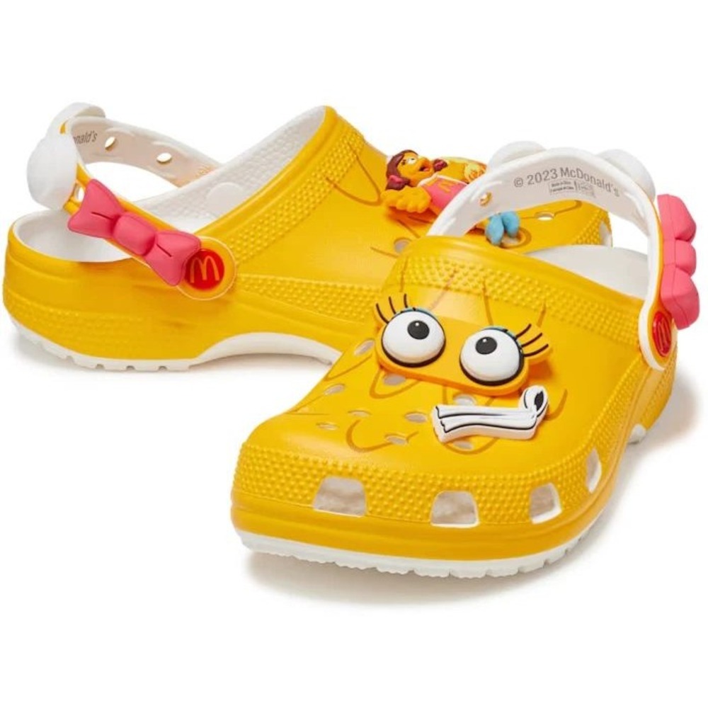 McDonalds Crocs Birdie Yellow Character Jibbitz‎ Slides Sandals Mens 10 Women 12